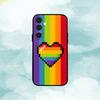 Love Is Love LGBT Rainbow  Phone Case For Samsung  A73,72,71,53,52,51,22,91,80, Soft Black Cover