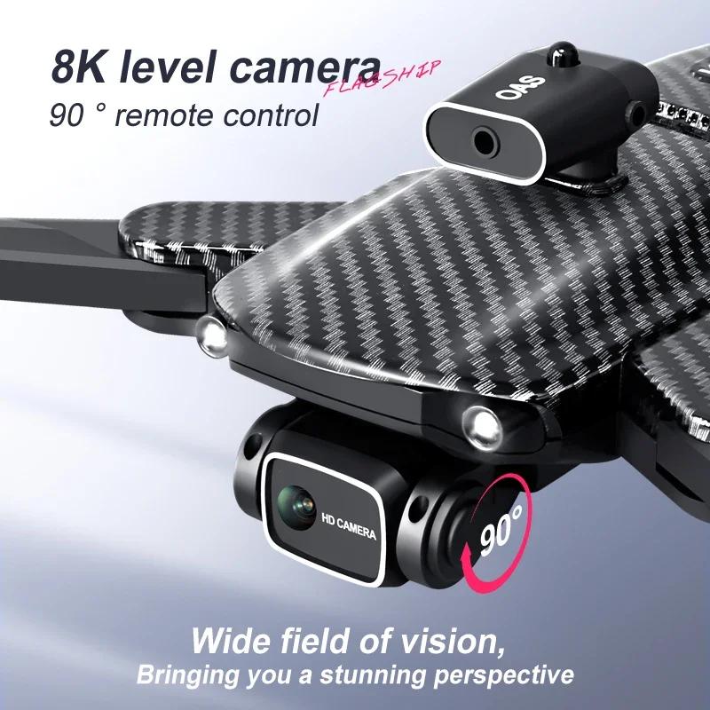 K611 MAX Drone Profissional Brushless Obstacle Avoidance 8K Двойная камера Оптическое позиционирование потока Складной летательный аппарат FPV 2024 Дрон