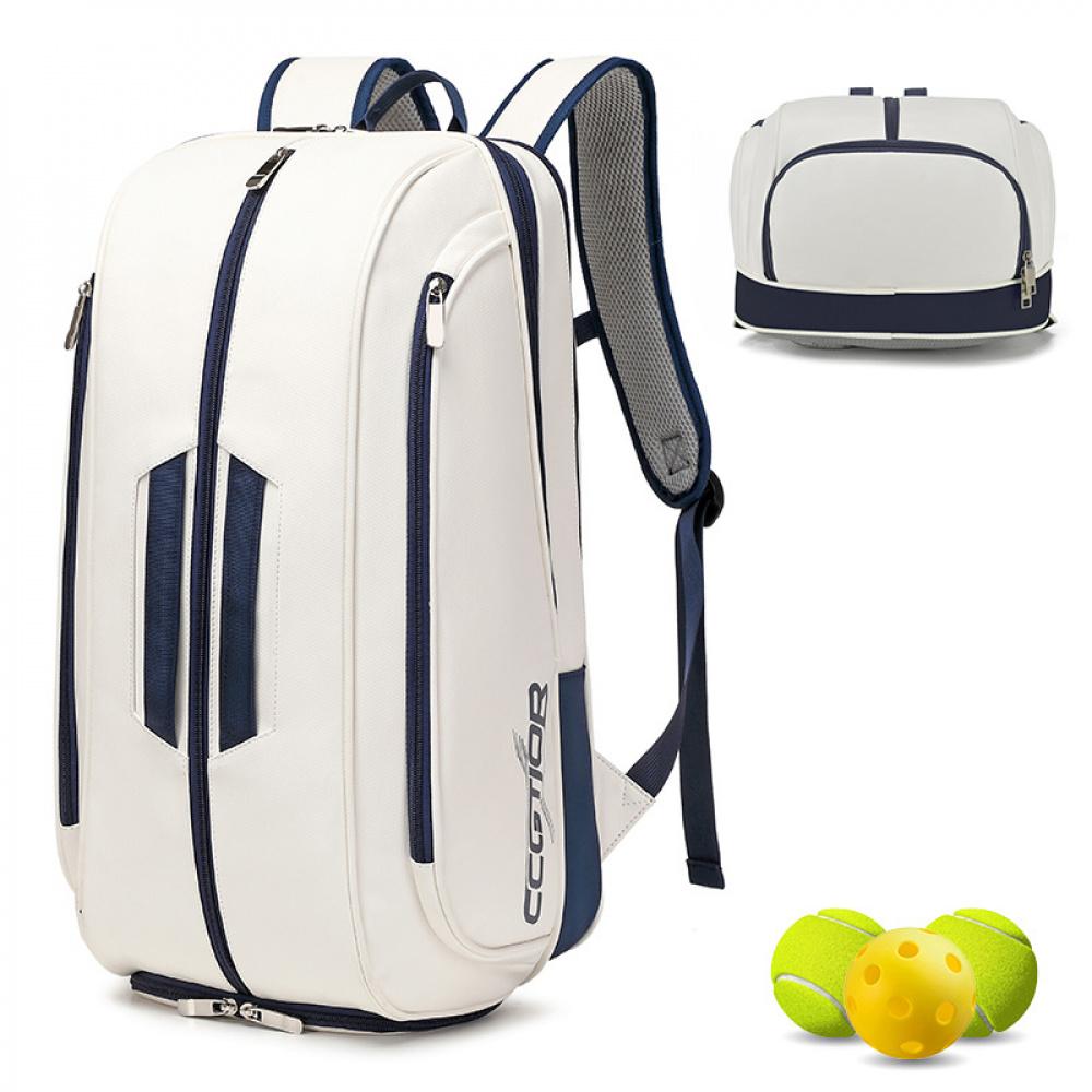Multifunctional Badminton Pickleball Tennis Backpack With Shoe Compartment Large Capacity