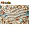 Mocsicka Photography Backgrounds Summer Beach Floor Shells Newborn Shower Kids Birthday Portraits Decor Backdrop Photo Studio