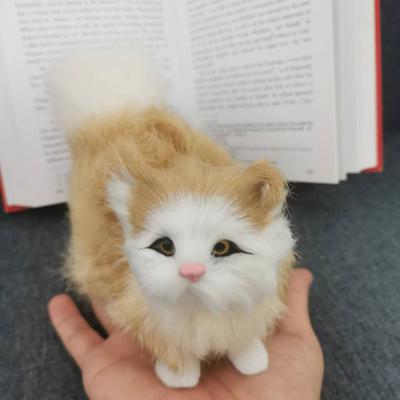 Милые плюшевые игрушки-кошки, имитирующие реальных, Твердые набивные котята, Модель, Искусственная кошка, Реалистичные животные для детей, девочек, Подарок на день рождения, День святого Валентина