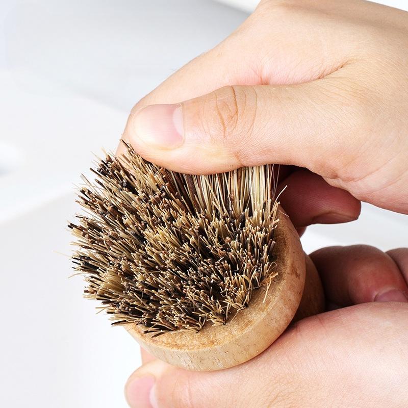 1pcs Kitchen Cleaning Brush Wooden Dish Brush with Natural Sisal and Coconut Durable Portable Eco Friendly Zero Waste