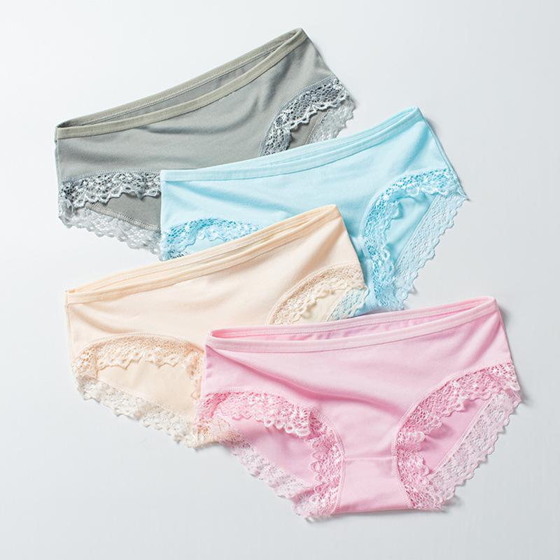 New Soft Women's Underwear Lace Student Briefs