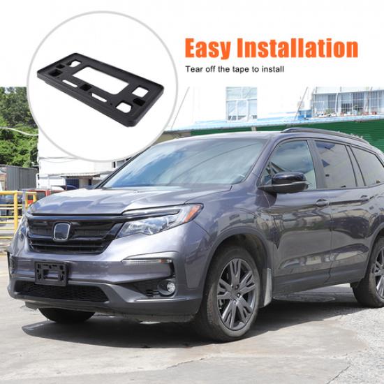 Черный ABS Передний Кронштейн Держатель Рамки Номерного Знака для Honda Pilot 2015-22