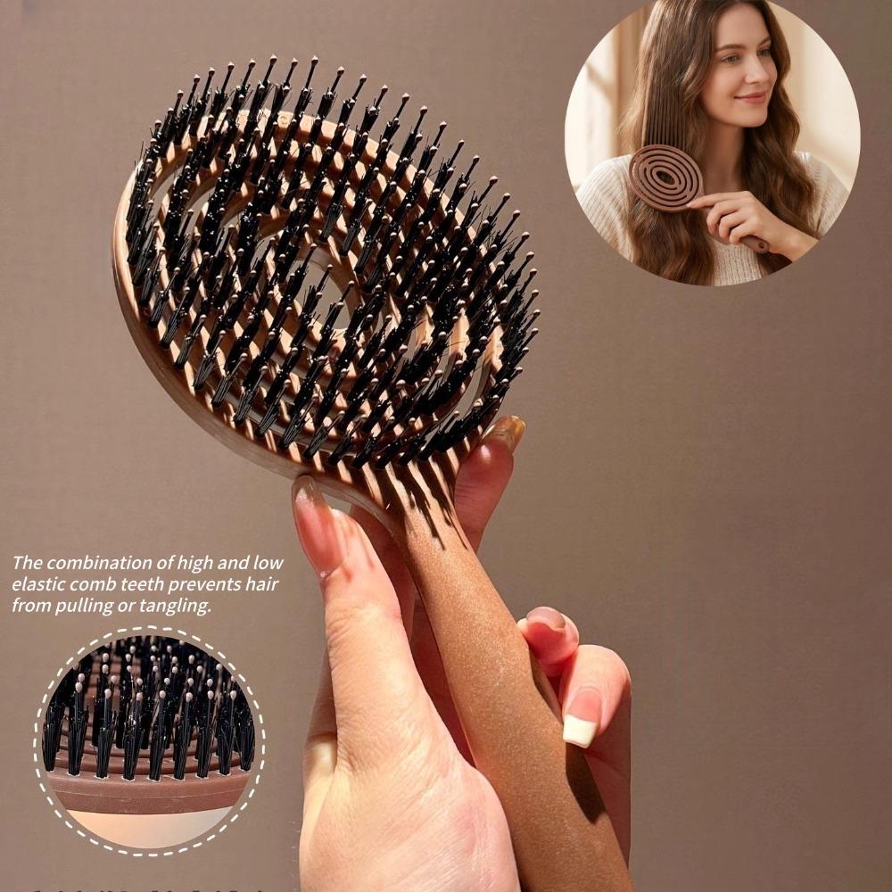 Round Hollow Cushion Comb for Women - Volumizing Hair Brush for Fine Hair, Household Styling Tool for Lifted Roots & Body