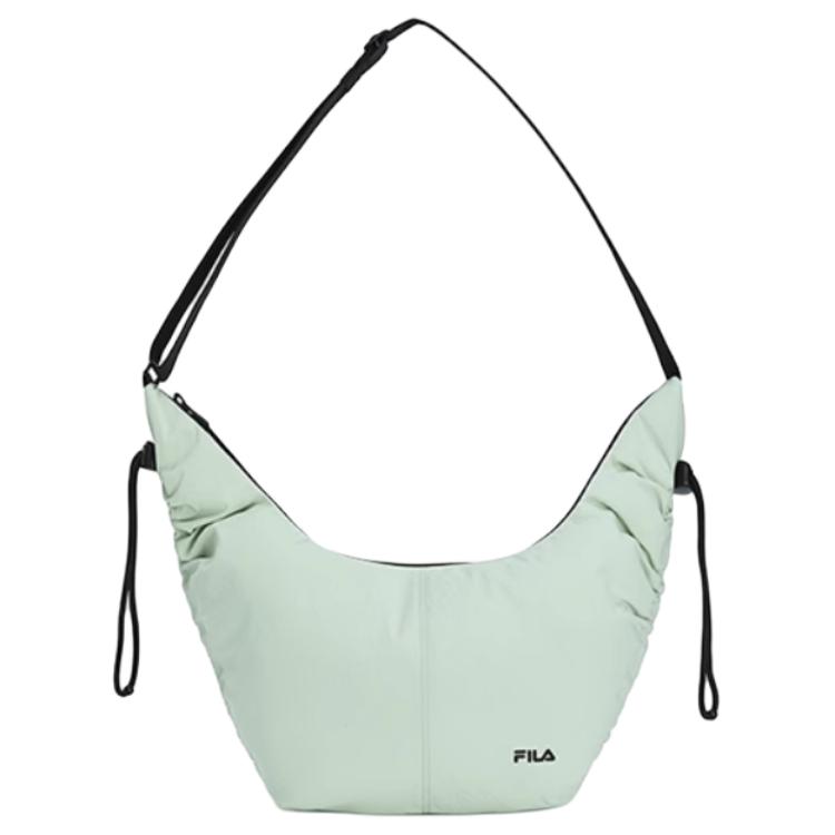 FILA Fitness Lightweight Design Casual Simple Style Brand Logo Color Block Crossbody Fabric Shoulder Bag Women bags Light-Green A13W531163FGY