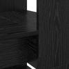 Desk with Shelf Black Oak Effect 113 x 54 x 120 cm