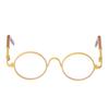 Fashion Toy Suit For 12/18 Inch Doll Glasses Metal Frame Miniature Eyewear Round-Shaped Clear Lens