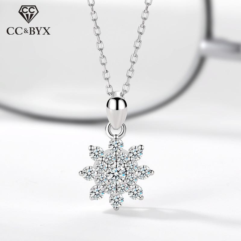 CC Necklaces Pendants For Women Elegant Cubic Zirconia Sun Flower Fashion Jewelry Accessories No Chain CCN270