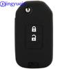 Чехол jingyuqin для дистанционного ключа автомобиля, силиконовый для Honda FIT XRV VEZEL CITY JAZZ CIVIC HRV, 2/3 кнопки, складной чехол для ключа, обновление