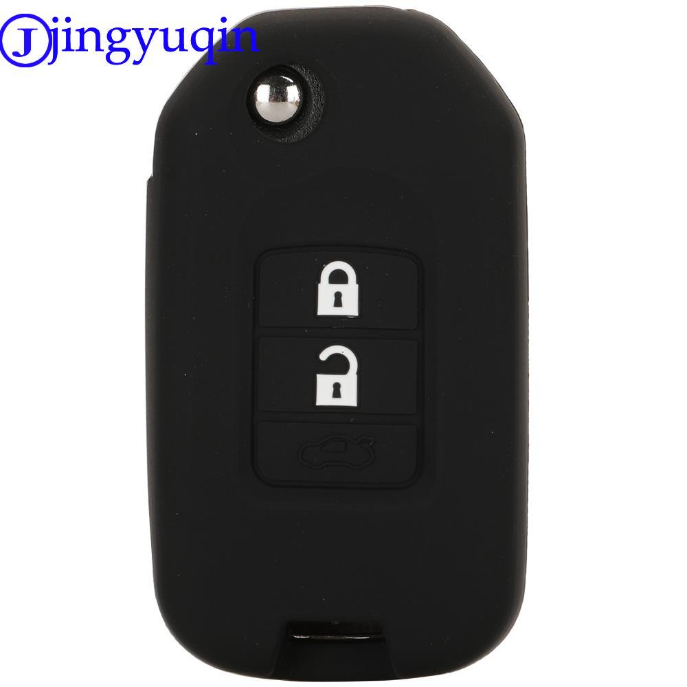 Чехол jingyuqin для дистанционного ключа автомобиля, силиконовый для Honda FIT XRV VEZEL CITY JAZZ CIVIC HRV, 2/3 кнопки, складной чехол для ключа, обновление