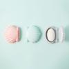 Natural Shell Shaped Soap Box with Lid Draining Non-slip Soap Holder Case Soap Dish PP Plastic Bathroom Accessories