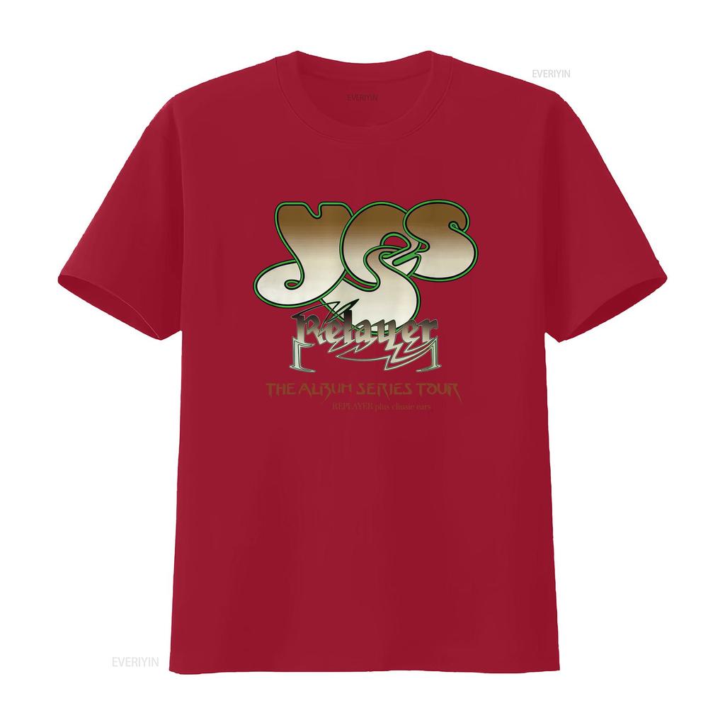 Cotton T Shirt Yes Music Relayer The Album Series Tour Jon Anderson Steve Howe Band Print Rock Fans vintage Washed Stylish