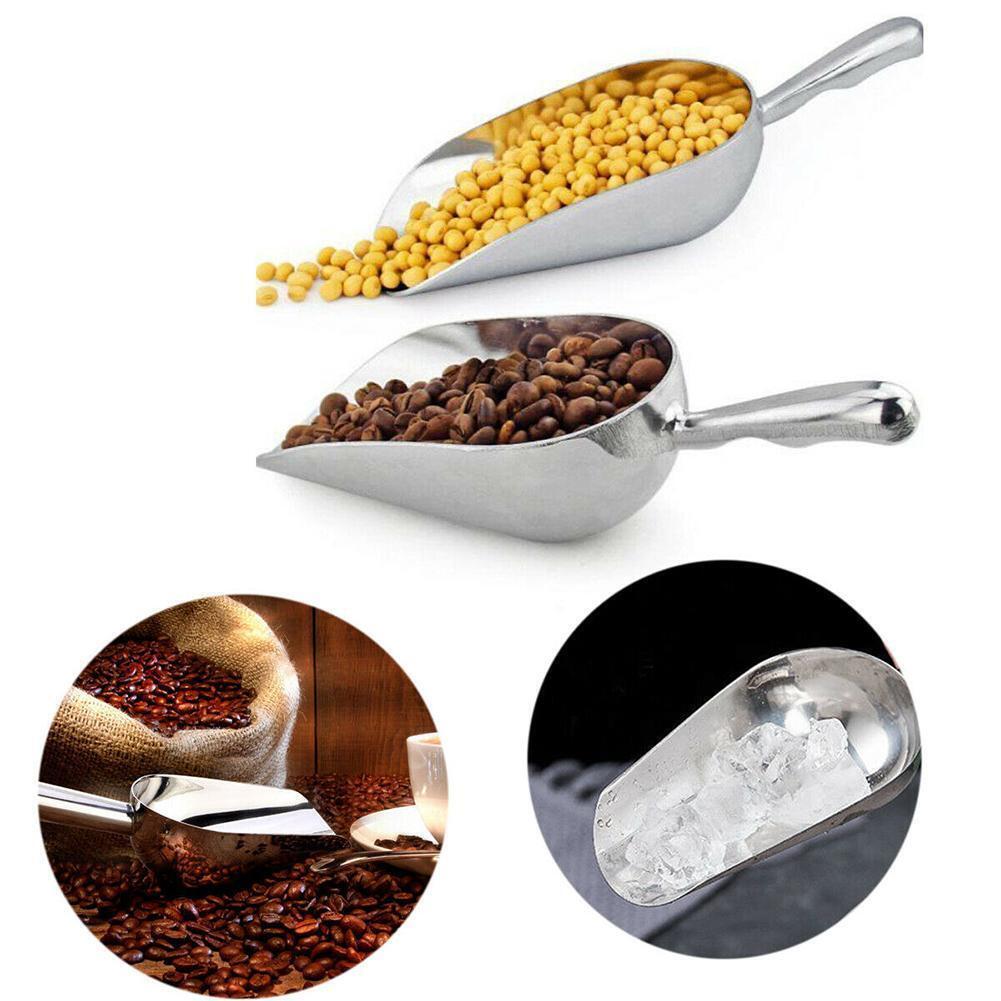 Алюминиевый металлический совок с круглым дном, совок для льда, сахара, сладких блюд, кухня, дом