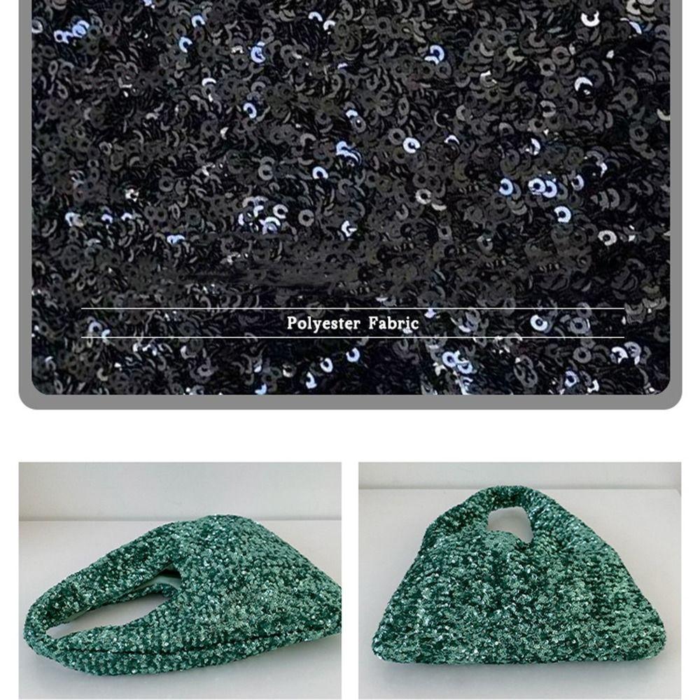 Вечерняя сумка Блестящая сумочка Блестящая серебристая сумка через плечо Портативная сумка с пайетками Для улицы