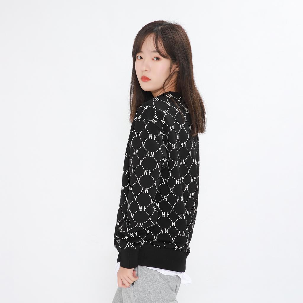 New MLB Old Flower Sweatshirts Unisex Black 3AMTM0314-50BKS