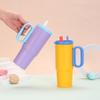 750ml Stainless Steel Insulated Tumbler With Handle Straw Tea Infuser Outdoor Travel Office Use