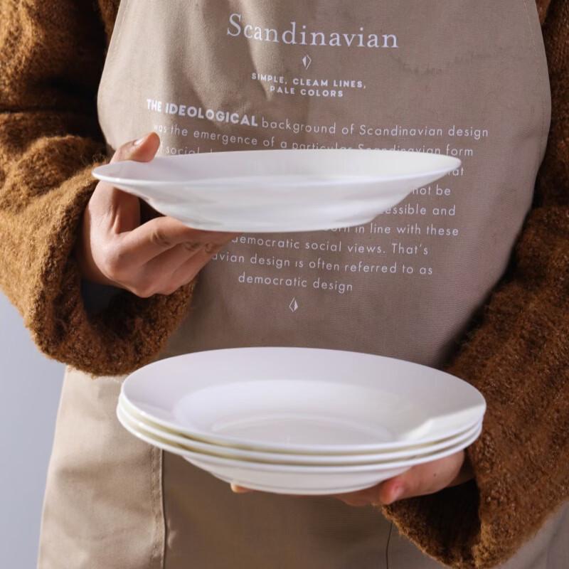 Керамическая чисто-белая суповая тарелка Haoya Jingdezhen