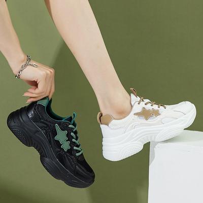 Толстая подошва тонкие сетчатые кроссовки повседневная женская обувь