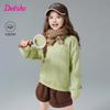 Girls' Hooded Multi-Color Letter Hoodie
