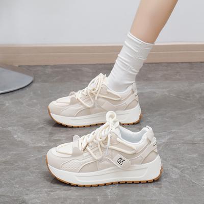 Ins корейская версия сетчатая обувь для папы женская весна 2025 года новая дышащая женская студенческая спортивная обувь увеличение повседневная обувь SH208