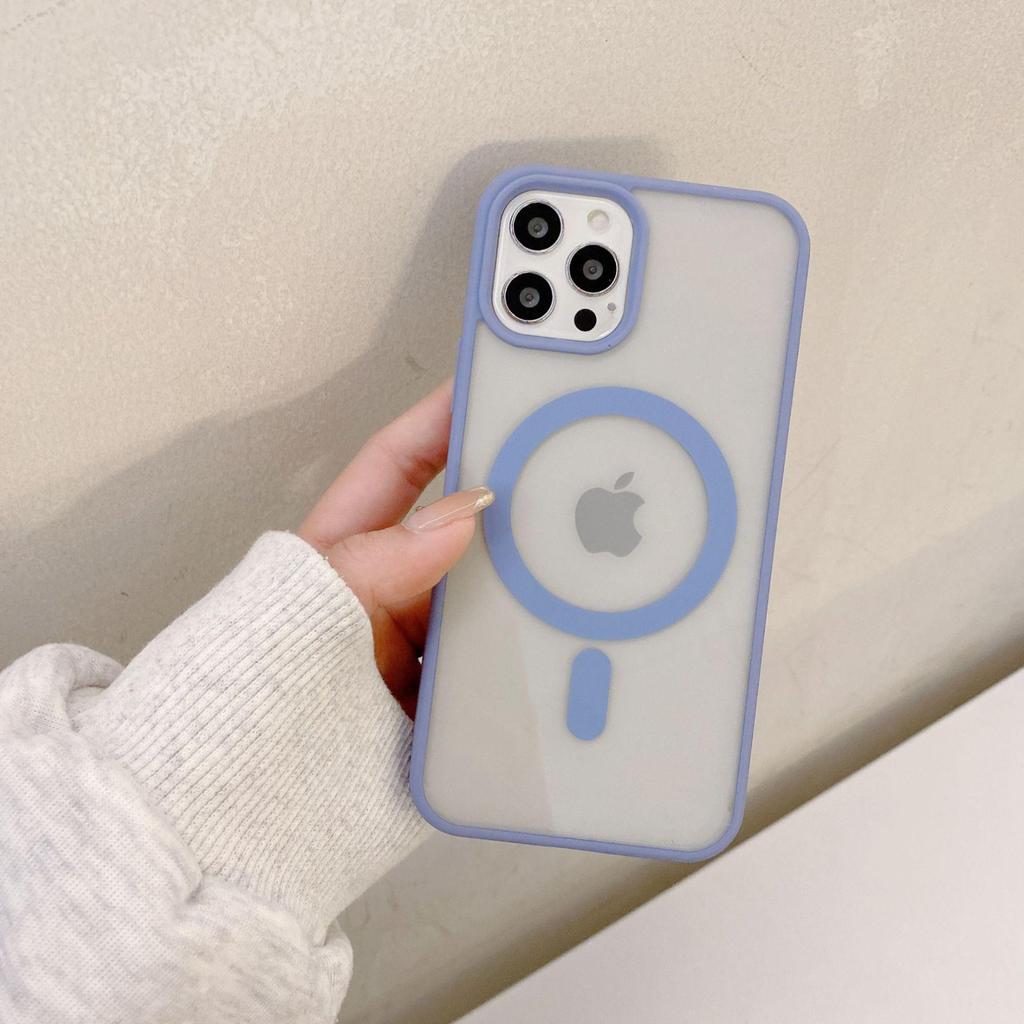 Прозрачный магнитный чехол-макаронс для iPhone 16 Pro Max/iPhone 15, силиконовый, акриловый, противоударный