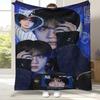 Ким Сок Джин Kpop B-BTS Фланелевое одеяло, Ультрамягкое теплое плюшевое покрывало для дома, спальни, кровати, дивана, офиса, кемпинга, пикника, подарок