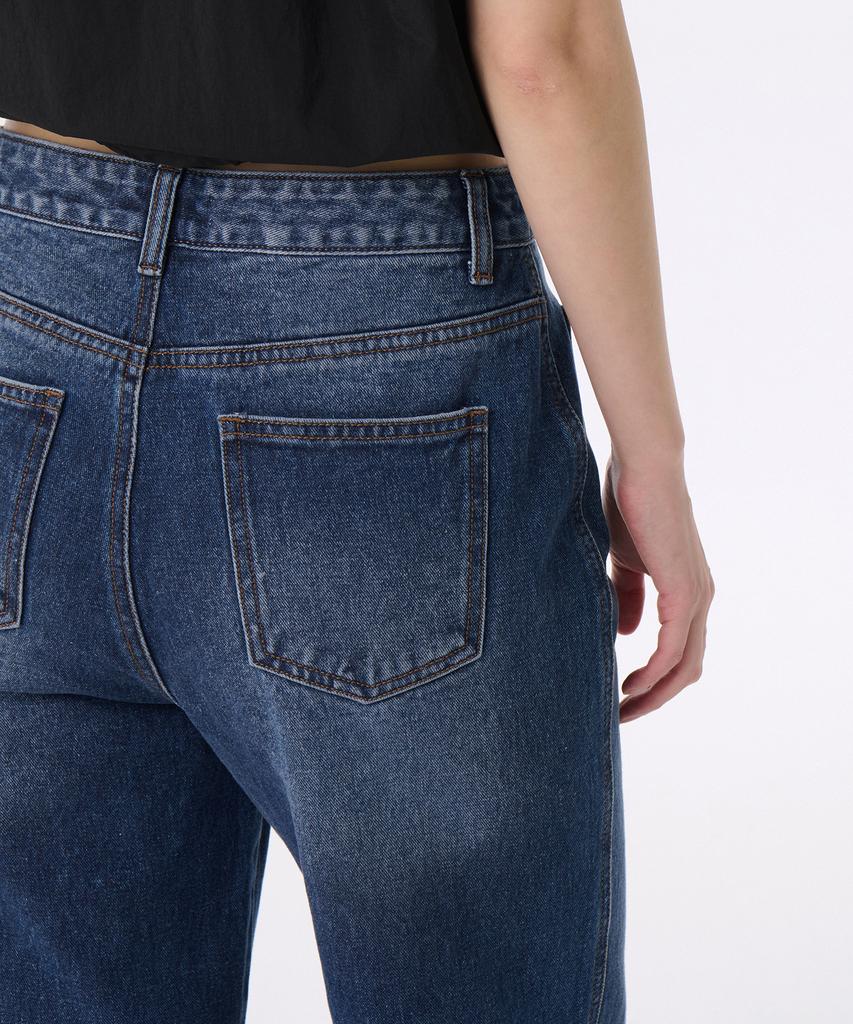 MUSINSA STANDARD WOMAN Женские джинсовые брюки Regular Fit с внешними карманами [Средний индиго]