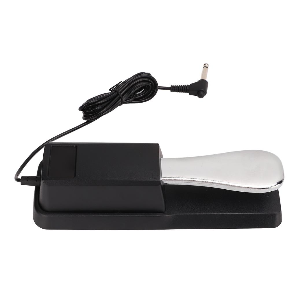 Sustain Pedal with Cable Metal Foot Pedal Compatible with All Electronic Keyboards Digital Piano