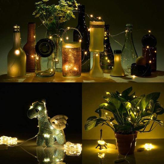 20 м водонепроницаемый медный сказочный USB-провод 200 светодиодов с питанием от струн, светильник для домашнего декора