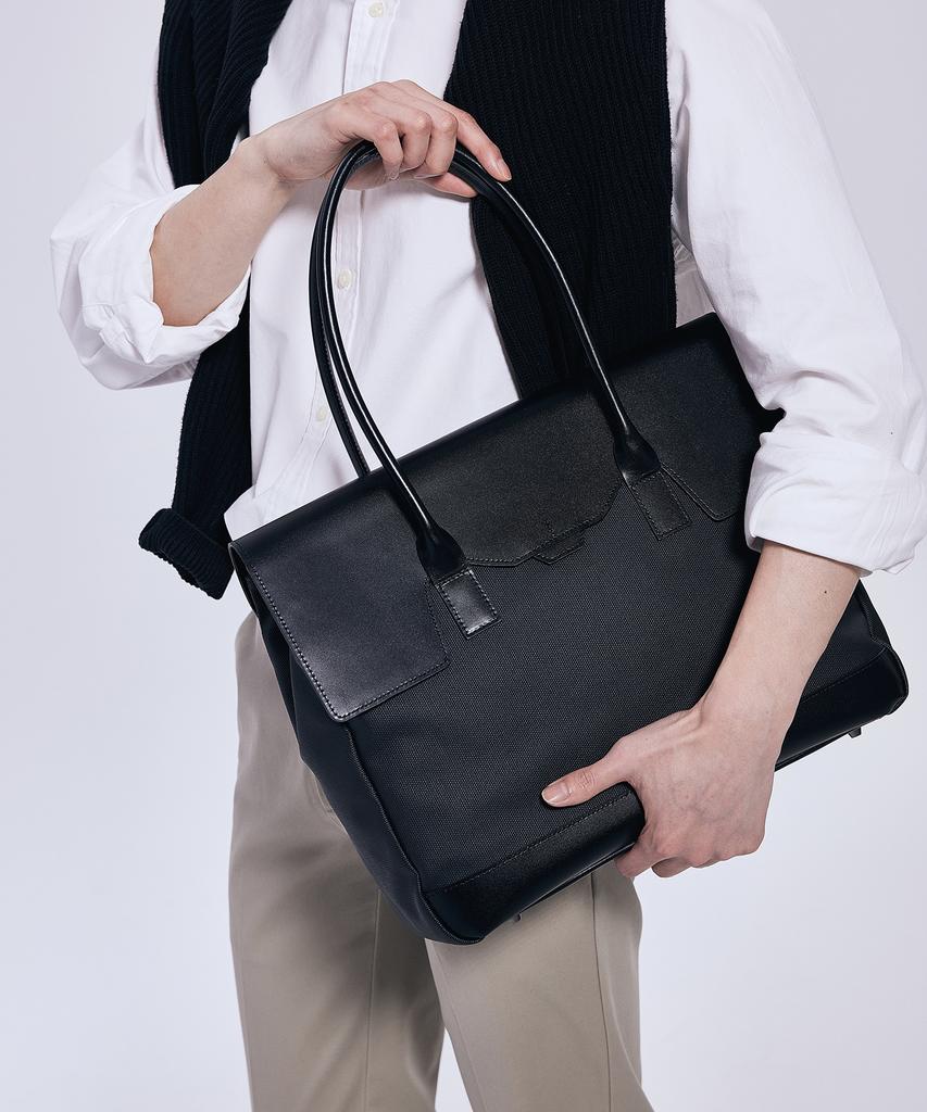 Bedford11Th Polygon Large Flap Tote [Black]