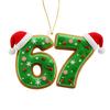 Acrylic Christmas Ornaments, Fun Number Tidbit Ornaments, Pendants