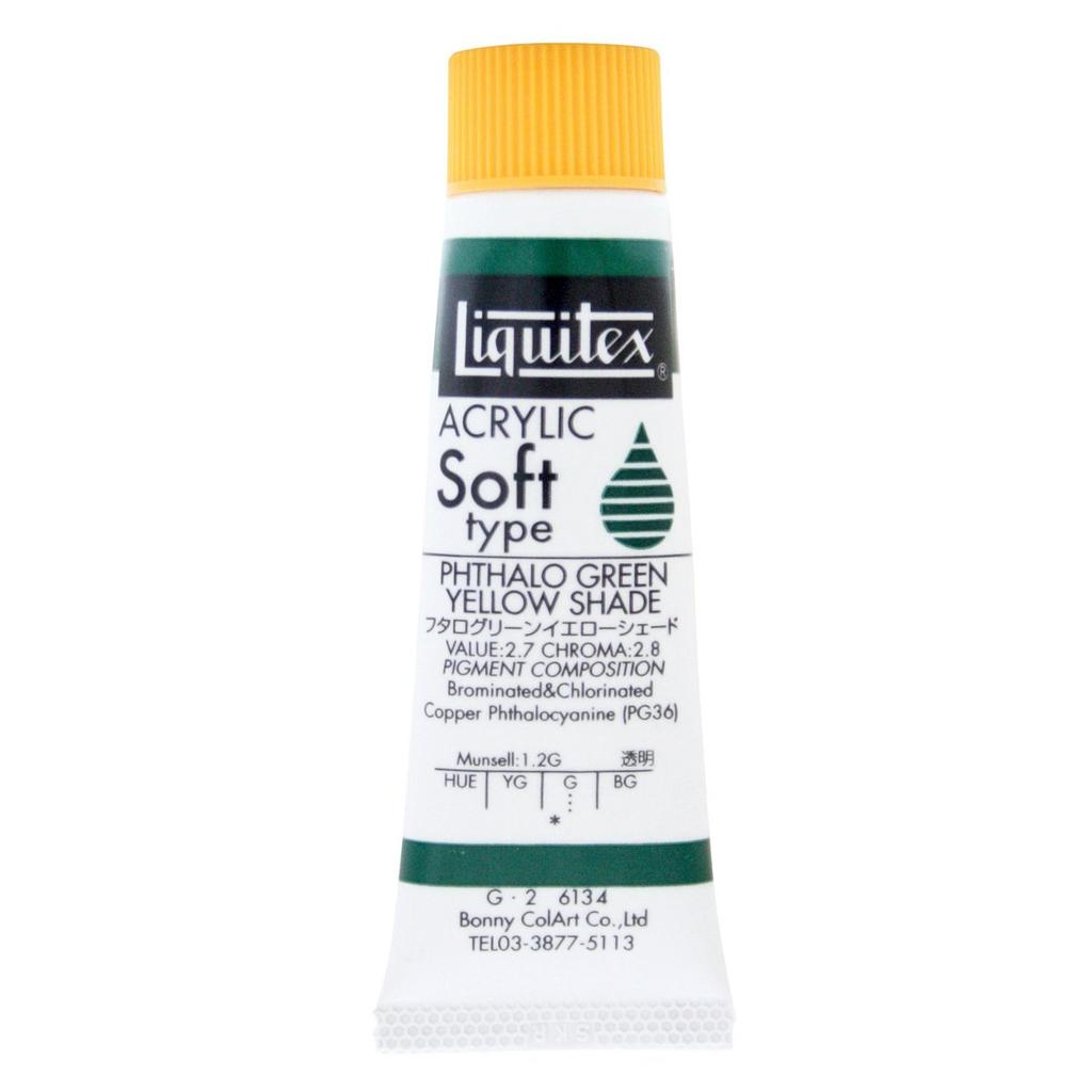 Liquitex Soft Body Acrylic Paint Phthalo Green Yellow Shade 6134 20ml Tube Professional Artist Grade Fluid Acrylic Color for Painting Illustration