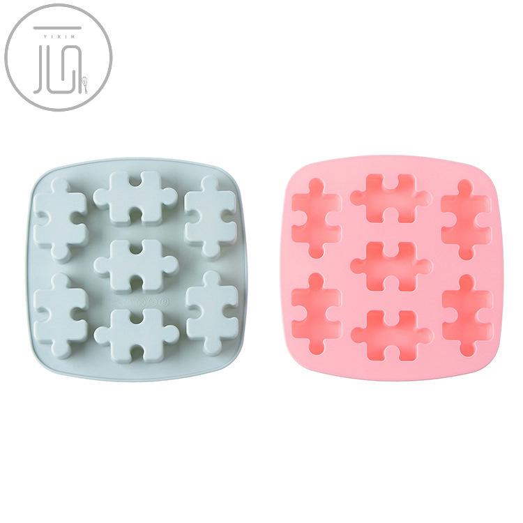 Silicone Creative Ice Grid Mold Microwave Oven Baking Chocolate Puzzle Shape To Make Biscuit Tools