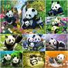 5D DIY Diamond Painting Panda Bamboo Flower Full Round Diamond Mosaic Animal Diamond Embroidery Kit Rhinestone Home Decoration