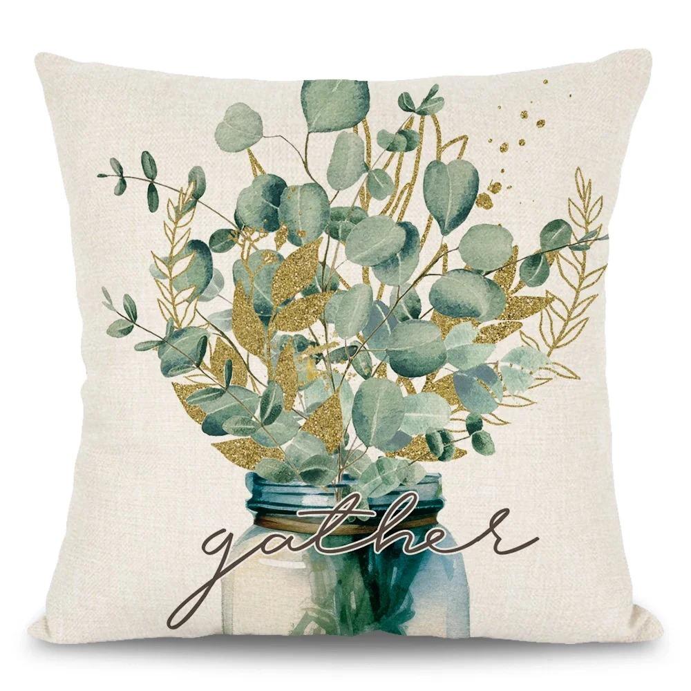 Home Decor Cushion Cover Valentines Day Pattern Pillow Bedroom Living Room Sofa