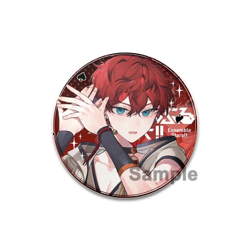 32/44/58 мм Ensemble Stars Idol Круглая брошь Мультфильм Косплей Значки Значки на лацкан для рюкзака Подарки Sena Tsukinaga Sakuma Narukami