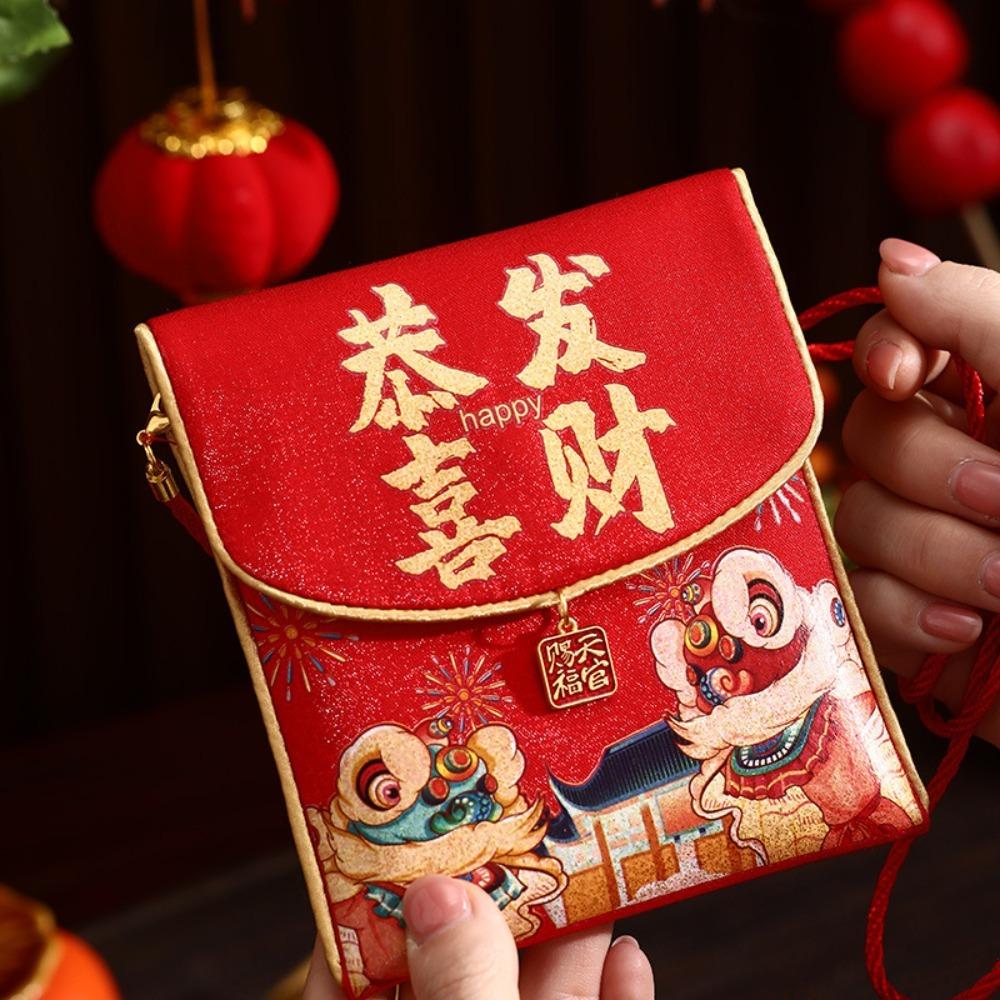 Snake Chinese Year Packet Envelopes Cloth New Year Pocket Bag New Gift Bags Party Supplies