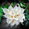 Artificial Flowers Calla Lily Real Touch Fake Flowers for Bridal Wedding Home Party Garden Shop Office Decoration Lilies 20 Pcs Faux Flowers(White