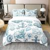 Kids Sea Turtle Duvet Cover Set Queen King Size Ocean Bedding Set Boys Girls Teens Women Men Bedroom Decor 3 Piece Set