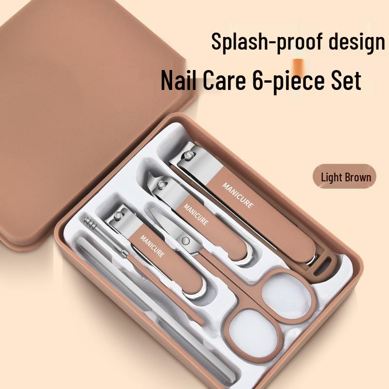 Премиальный набор кусачек для ногтей с защитой от брызг и ухочисткой - Портативный для мужчин и женщин