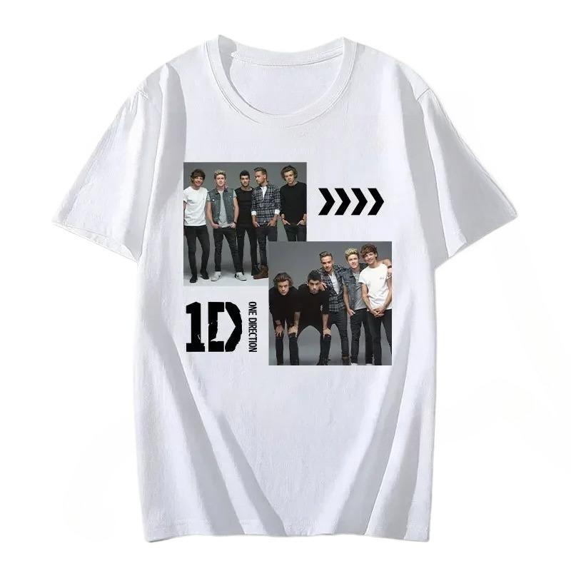 Унисекс футболка с принтом One Direction Хлопок Высокое качество для Весны Лета Футболка Круглый вырез Популярная Ретро Футболка Camisetas