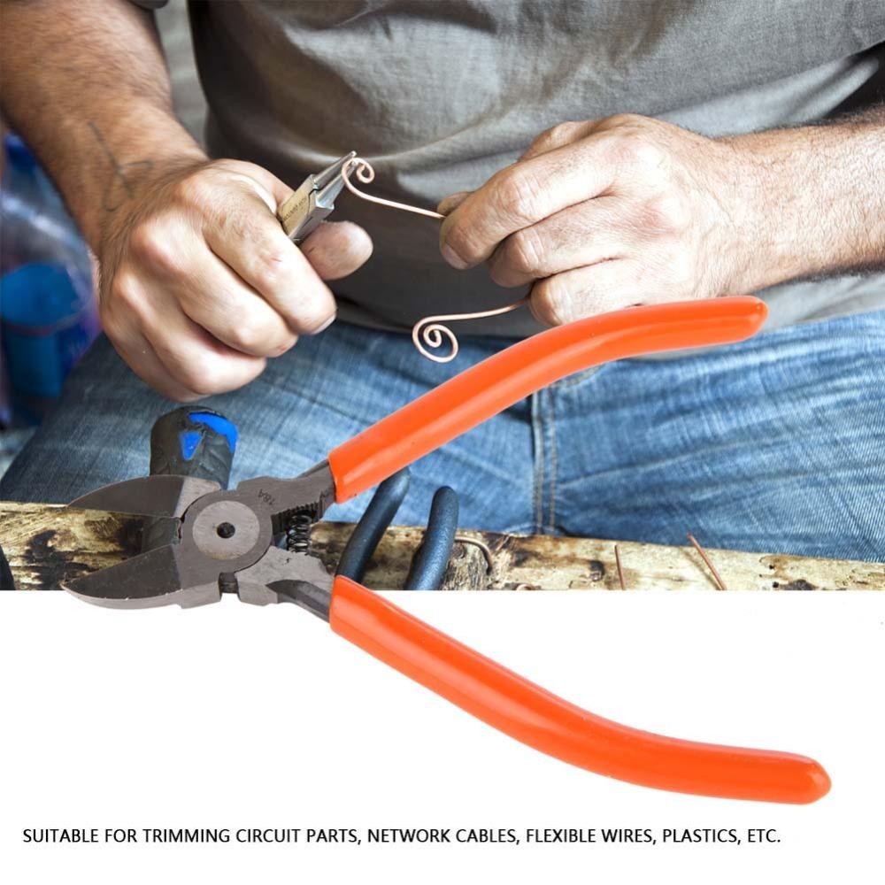 Chrome Vanadium Steel Cable Cutting Pliers 5in Wire Cutters Side Cutter Electronic Work