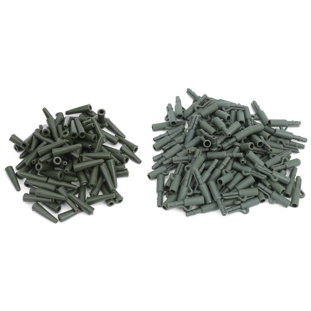 100 Sets 35MM Carp Fishing Fixing Line Connector Sleeve Clip Tackle Accessory