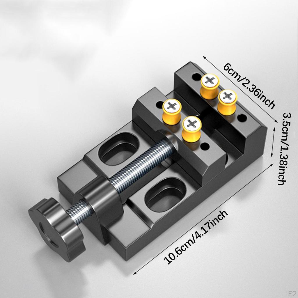 Mini Drill Press Vise Bench Clamp Sturdy Practical Aluminum Flat Table Vice for