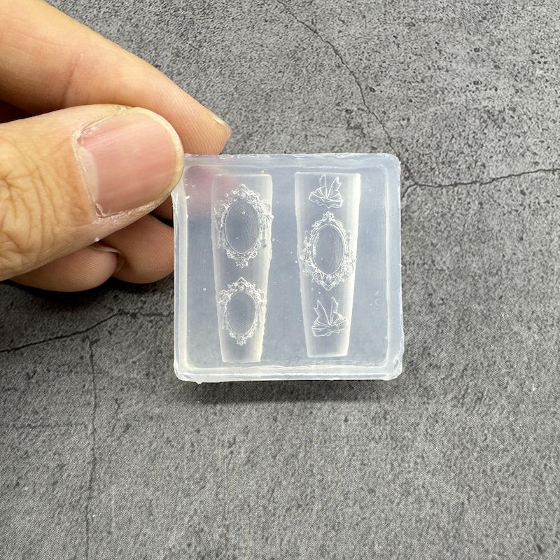 Прозрачный силиконовый молд для нейл-арта Изысканный ручной работы Бабочка Бант Цветок 3D Аксессуар для нейл-арта DIY Креативный молд для нейл-арта Подарок