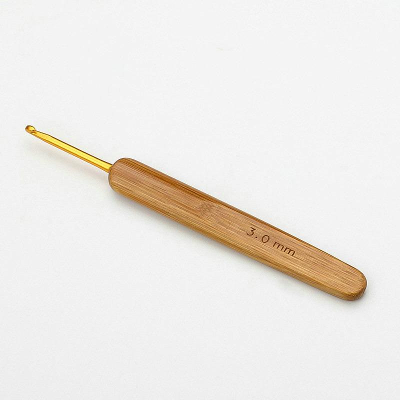 Карбонизированная игла с головкой, круглая игла, ручное вязание, бамбуковая ручка, бамбуковая игла для вязания крючком, шерстяной инструмент, свитер, крючок, сделай сам