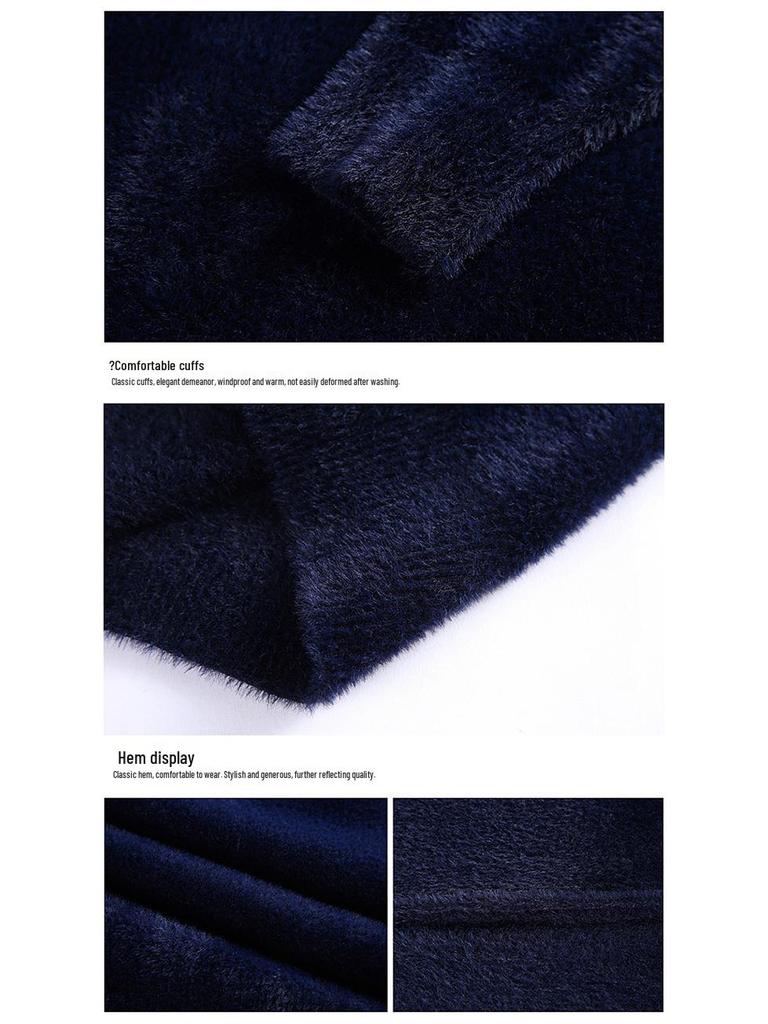 Unisex Thickened Mink Velvet Sweater with Semi-High Neck - Winter Warm Cashmere Base Shirt