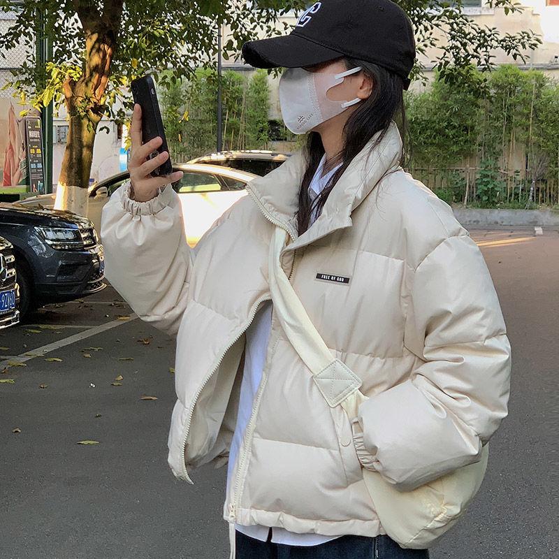 Высококачественное стильное и теплое короткое женское пуховое пальто, зимняя куртка с утолщенным и свободным кроем