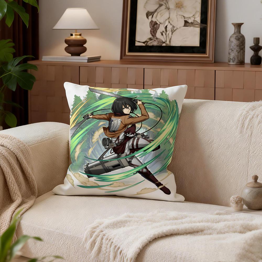 Dark Attack On Titan Cushion Cover Cushion Cover Set 4Pcs 50X50 45X45 40X40 Pillowcase Decorative Sofa Home Decor